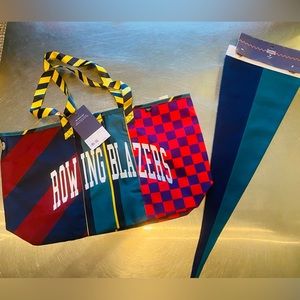 NWT Rowing Blazers Target Special addition reuseable bag and pennant.